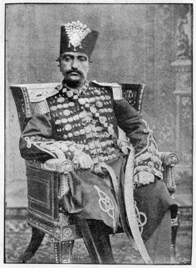 The Shah of Persia, 1893 (efter ett foto av W. & D. Downey) av English School