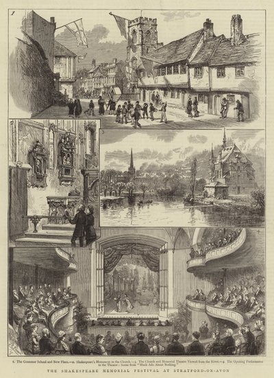 Shakespeare Memorial Festival i Stratford-on-Avon (gravyr) av English School