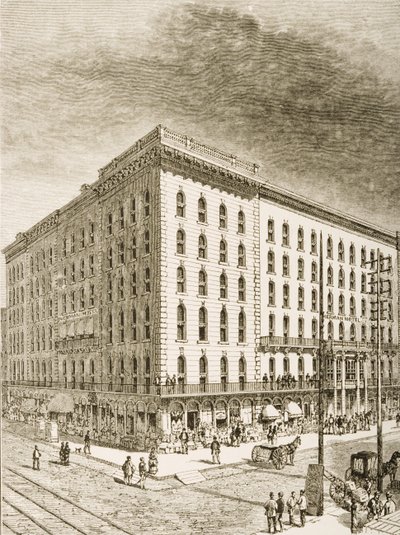 The Sherman Hotel, Chicago, ca 1870, från 