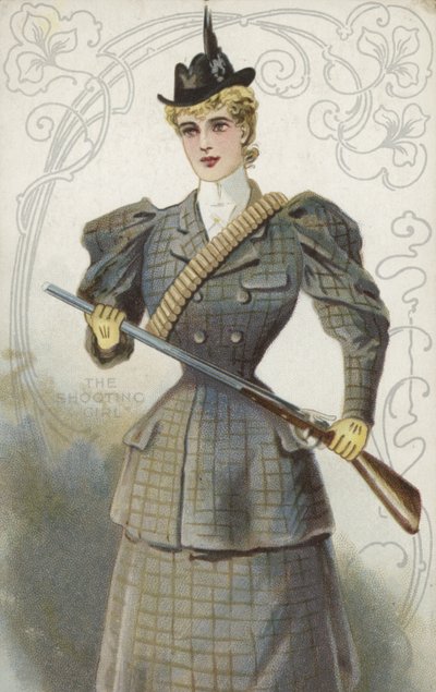 Den skjutande flickan (chromolitho) av English School