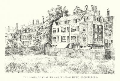 The Shops of Charles and William Hutt, bokhandlare (litho) av English School