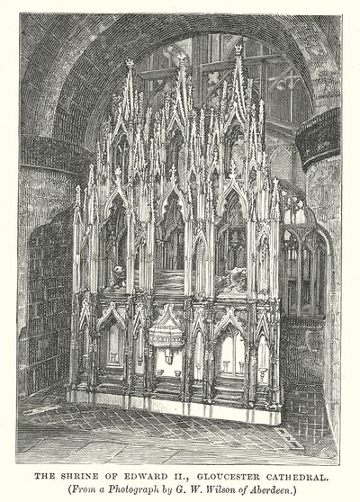 Edward II:s helgedom, Gloucesters katedral (gravyr) av English School