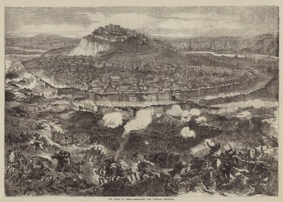 The Siege of Kars, Sortie of the Turkish Garnison (gravyr) av English School