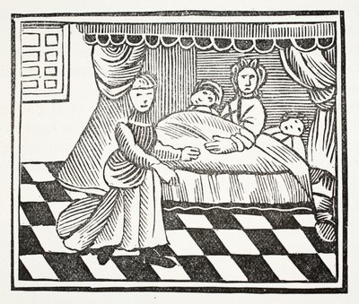 The Significance of Dreams, illustration från Chap-books of the artonde århundradet av John Ashton, pub. 1882 av English School
