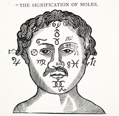 The Signification of Moles, illustration från Chap-books of the artonde århundradet av John Ashton, pub. 1882 av English School