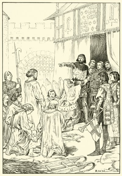 The Six Men of Calais (bläck på papper) av English School