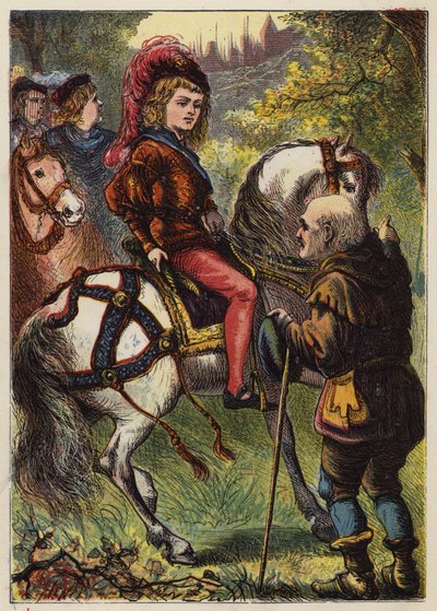 Törnrosan i skogen (färg litho) av English School