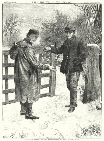 Snöspåret; eller, de intryck vi lämnar efter oss (gravyr) av English School