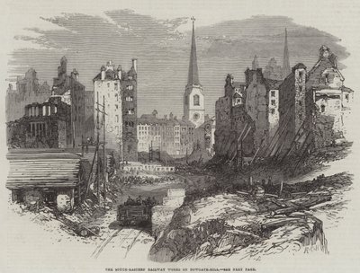 South-Eastern Railway Works on Dowgate-Hill (gravyr) av English School
