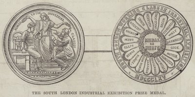 South London Industrial Exhibition Prize Medal (gravyr) av English School