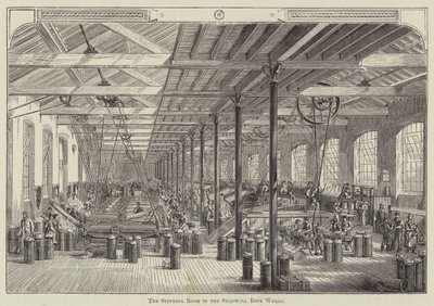 The Spinning Room in the Shadwell Rope Works (gravyr) av English School