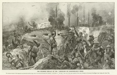 Den fantastiska exploateringen av kanadensarna på Passchendaele Ridge, första världskriget av English School