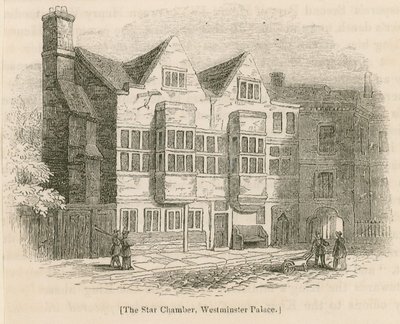 Stjärnkammaren, Westminster Palace, London av English School