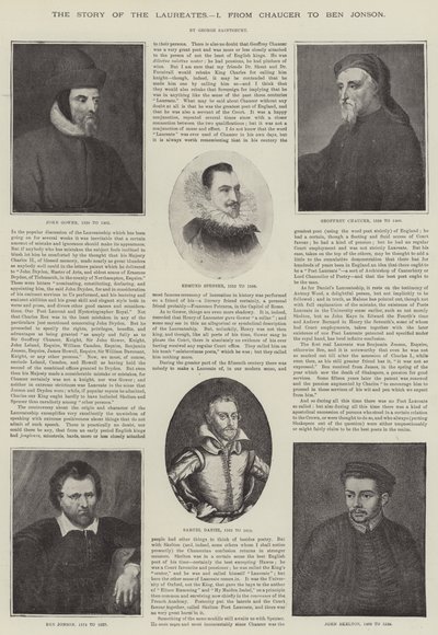 Pristagarnas berättelse, från Chaucer till Ben Jonson (gravyr) av English School