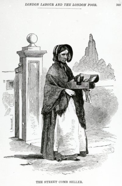 The Street Comb Seller, ca 1840 av English School
