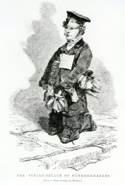 Gatusäljaren av muskotrivjärn, ca 1840 av English School