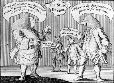 Den robuste tiggaren, 1758 av English School