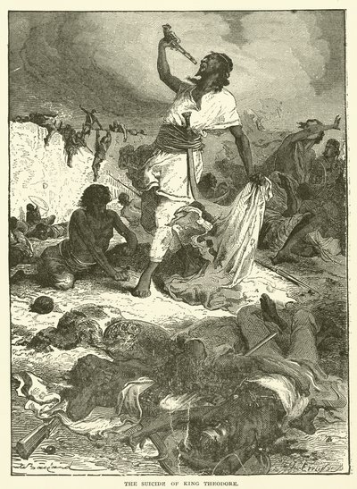 Kung Theodors självmord (gravyr) av English School