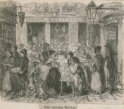 Söndagsmarknaden, London av English School