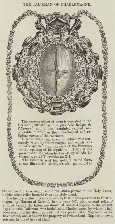 The Talisman of Charlemagne (gravyr) av English School