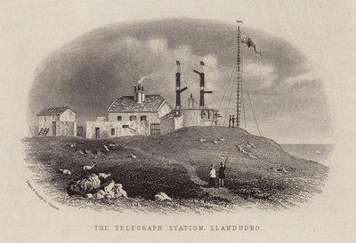Telegrafstationen, Llandudno (gravyr) av English School