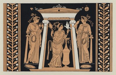 Afrodites tempel (färglitografi) av English School