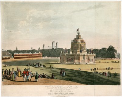 The Temple of Concord skapat för freden 1814 av English School