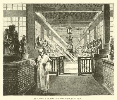 Femhundra gudarnas tempel i Kanton av English School