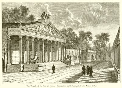 Solens tempel i Rom. Restaurering av Gerhard, Ecole des Beaux-Arts) av English School