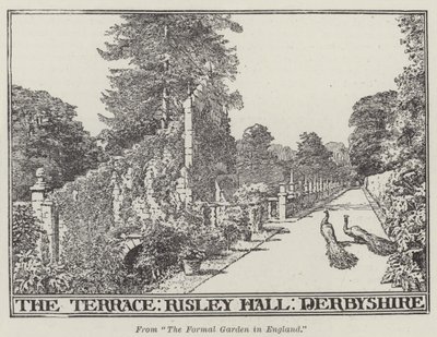 The Terrace, Risley Hall, Derbyshire (gravyr) av English School