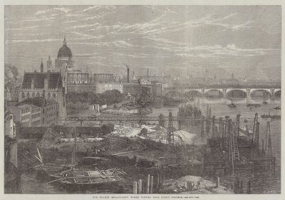 The Thames Embankment Works, sett från King