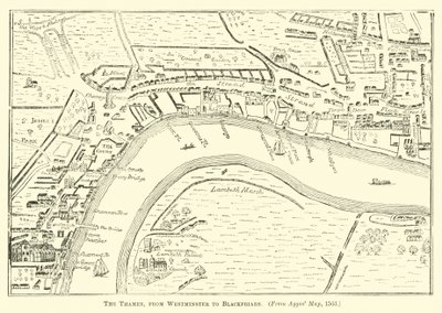 Themsen, från Westminster till Blackfriars av English School