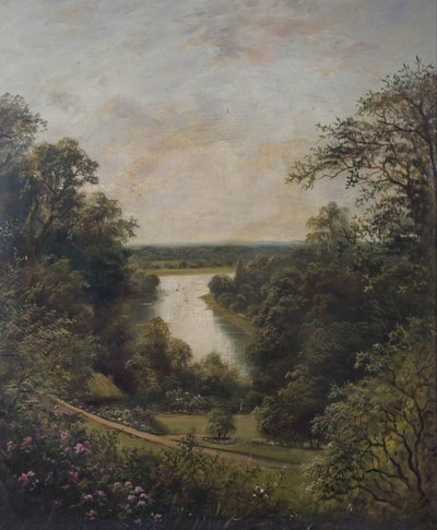 Themsen från Terrace Gardens, Richmond, Surrey av English School