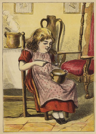 De tre björnarna (färgad gravyr) av English School