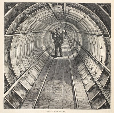 The Tower Subway, 1870 av English School