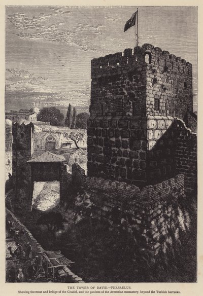Davids torn, Phasaelus (gravyr) av English School