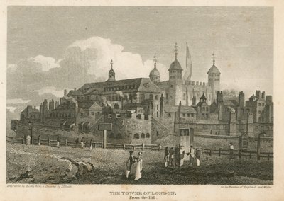 Towern i London från kullen av English School