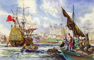 Towern i London i slutet av 1600-talet av English School