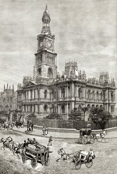 The Town Hall, Sydney, c.1880, från 