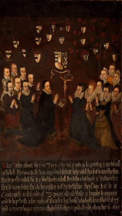 The Towneley Family at Prayer, ca 1800 av English School