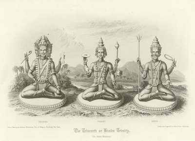 Trimurti eller hinduisk treenighet av English School