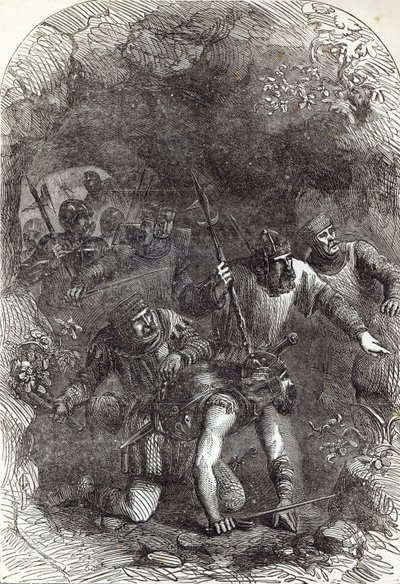 The Troops of Lord Montacute in the Subterranean Passage, illustration från 