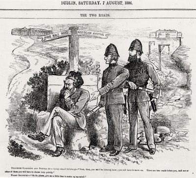 De två vägarna, illustration, pub. 7 augusti 1886 av English School