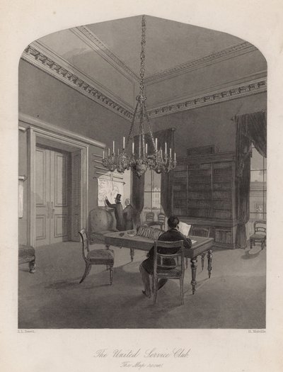 The United Service Club, kartrummet av English School