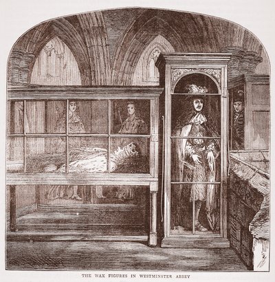 Vaxfigurerna i Westminster Abbey, ca 1880 av English School