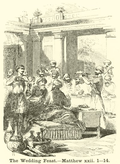 Bröllopsfesten, Matteus, xxii, 1, 14 av English School