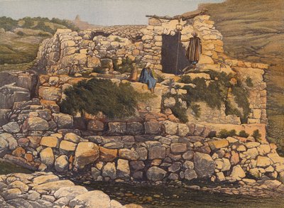 En-Rogels brunn, Jerusalem (färglitografi) av English School