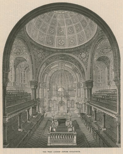Den judiska synagogan i västra London av English School
