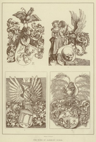 Albrecht Dürers verk (litografi) av English School