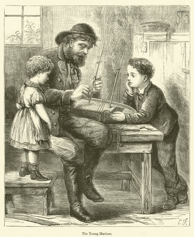 Den unge sjöfararen (gravyr) av English School